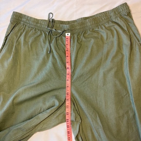 H&M Linen Blend Olive Green‎ Wide Leg Pants Size XXL - Picture 4 of 8